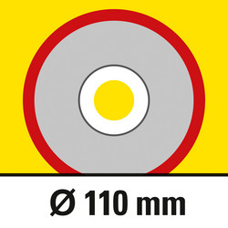 Діаметр диска із суцільною крайкою 110 мм