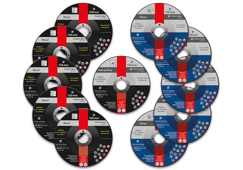 Набір відрізних і шліфувальних дисків (11 од.) із якістю бренду Trotec