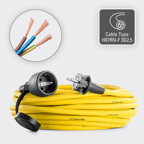Професійний подовжувач - тип кабелю H07RN-F 3G2.5