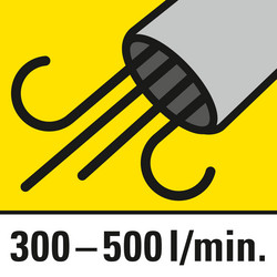 Регулювання потоку повітря: 300 або 500 літрів за хвилину