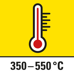 Регулювання температури повітря: 350 °C або 550 °C