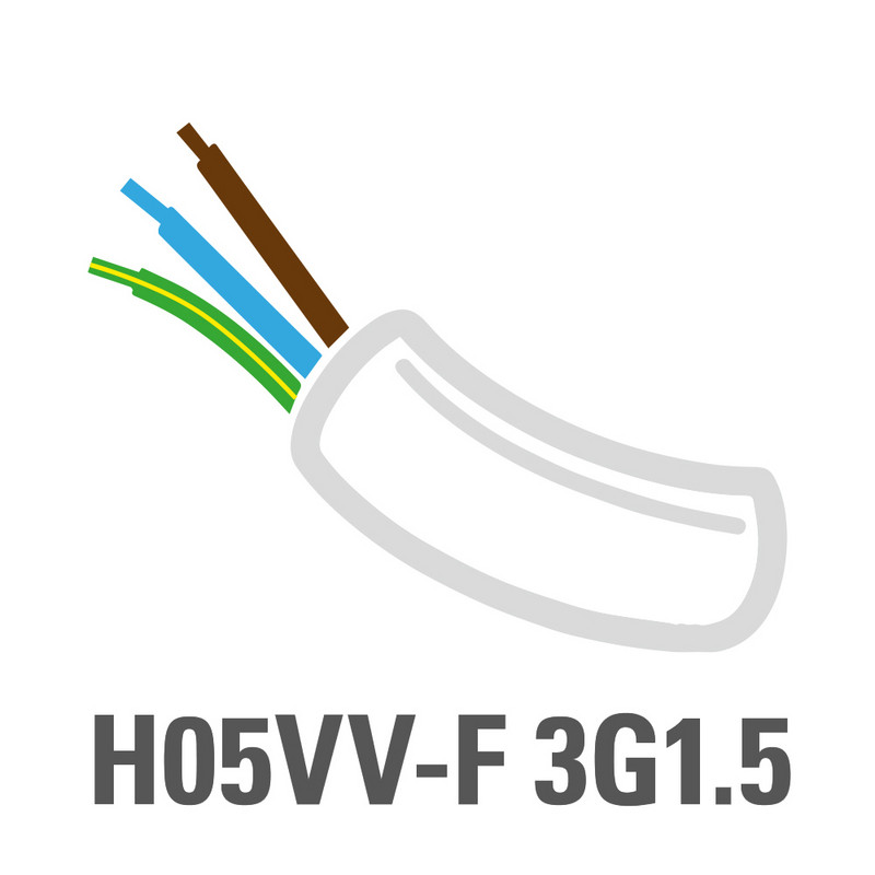Тип кабелю H05VV-F 3G1.5