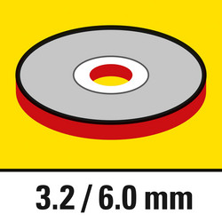 Товщина диска 3,2/6 мм