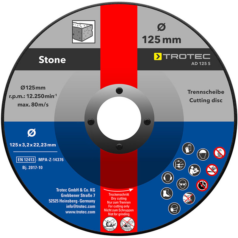 Відрізний диск для каменю AD 125 S